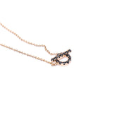 thumbnail finesse black diamond necklace in 18k wg - L'UXE LINK
