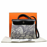 thumbnail herbag 31cm horse blue with black phw D stamp - L'UXE LINK