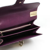 thumbnail 1973 Flap Top Handle Bag in in purple genuine python ghw - L'UXE LINK