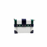 thumbnail ESSENTIAL TRUNK with chain white blue green crocodile phw rrp 55000hk dollar - L'UXE LINK