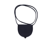 thumbnail mini heel pouch in leather black - L'UXE LINK