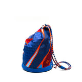 thumbnail backpack bucket fabric blue pink Q STAMP - L'UXE LINK