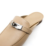 thumbnail mule femme oz beige with lizerd #35 - L'UXE LINK