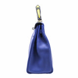 thumbnail Kelly 32 7T blue special handle shark skin phw A stamp - L'UXE LINK