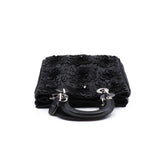 thumbnail issimo limited flower glitter embrodary in leather black phw - L'UXE LINK
