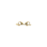 thumbnail j'a dior circle heart pandent earring in ghw - L'UXE LINK