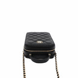 thumbnail camera case with handle black caviar ghw aktpae72 - L'UXE LINK