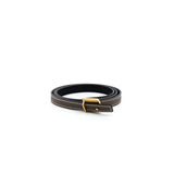 thumbnail 13mm lady belt in etoupe color with heart buckle size 80 - L'UXE LINK