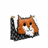 thumbnail Catogram Cat Bag Orange Black GHW - L'UXE LINK