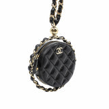 thumbnail mini round bag double side circle handle ghw  black seri  31 - L'UXE LINK