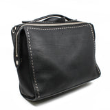 thumbnail men large top handle bag in leather gray - L'UXE LINK