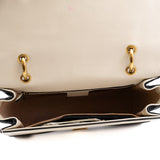thumbnail bee mix color flap bag with fabric strap - L'UXE LINK