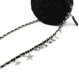 thumbnail round bag black suede crystal star phw seri 29 - L'UXE LINK