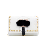 thumbnail karlito wallet with chain white - L'UXE LINK