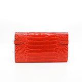 thumbnail kelly wallet crocodile 9T X stamp - L'UXE LINK