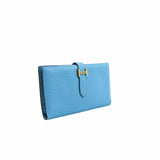 thumbnail bearn wallet goat b5 blue ghw R stamp - L'UXE LINK