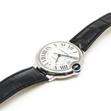 thumbnail ballon bleu 40MM, AUTOMATIC steel black leather sbb0039 - L'UXE LINK