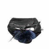 thumbnail MONSTER BACKPACK MINI NYLON WITH LEATHER AND FUR BLACK PHW - L'UXE LINK