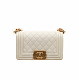 thumbnail leboy mini   lambskin white ghw  ser 30 - L'UXE LINK