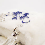 thumbnail lady mini white fur with blue crystal PHW - L'UXE LINK