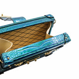 thumbnail PETITE MALLE gradient lake blue CROCODILE GHW - L'UXE LINK