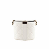 thumbnail tote chain bag white lamb skin ghw seri29 - L'UXE LINK