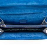 thumbnail dionysus medium blooms in double G /bright blue suede ruthenium - L'UXE LINK