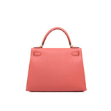 thumbnail kelly 28cm epsom sellier I5 flemingo ghw Q stamp - L'UXE LINK