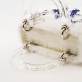 thumbnail lady mini white fur with blue crystal PHW - L'UXE LINK