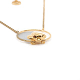 thumbnail circle vivian pandent necklace in ghw - L'UXE LINK