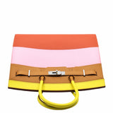 thumbnail birkin 35 SILLIER espom AA line rainbow in lime/sesame/confetti/terre bat Y STAMP PHW - L'UXE LINK