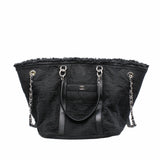 thumbnail Tote bag in large size fabric black with phw serial 25 - L'UXE LINK