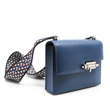 thumbnail verrou mini goat phw in deep blue mix rouge vif color strap Y stamp - L'UXE LINK