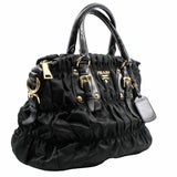 thumbnail prada tote fabric black - L'UXE LINK