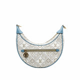 thumbnail loop Cowhide-leather trim zippy Blue ghw rrp 3600 - L'UXE LINK