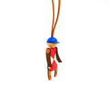 thumbnail Jockey bag charm in craie/red/gold - L'UXE LINK