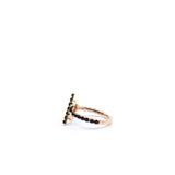 thumbnail finesse black crystal ring in 18k wg #51 - L'UXE LINK