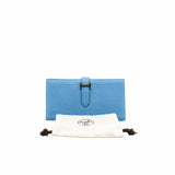 thumbnail bearn wallet goat b5 blue ghw R stamp - L'UXE LINK