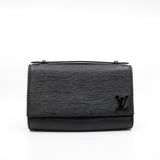 thumbnail Dune Epi Leather Clery Pochette Bag in black - L'UXE LINK