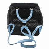 thumbnail CHRISTIAN DIOR 2016 NAVY BLUE CANNAGE LEATHER/SEQUIN EMBELLISHED MESH 'STARDUST' BACKPACK - L'UXE LINK