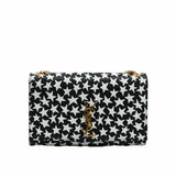 thumbnail Chain Bag Star Print Monogram Black White GHW - L'UXE LINK