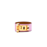 thumbnail CDC bracelet in swift leather pink ghw - L'UXE LINK