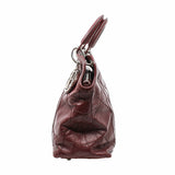 thumbnail dark red lamb skin tote with strap phw - L'UXE LINK
