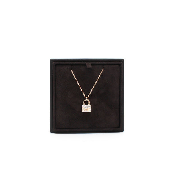 constance full diamond necklace in 18k rg