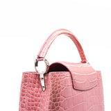 thumbnail capucines pm crocodile pink - L'UXE LINK