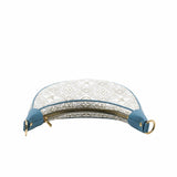 thumbnail loop Cowhide-leather trim zippy Blue ghw rrp 3600 - L'UXE LINK