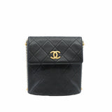 thumbnail Cube pearl flap pearl bag in black lambskin ghw seri31 - L'UXE LINK