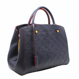 thumbnail montaigne tote medium leather navy ghw - L'UXE LINK