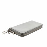 thumbnail long zippy wallet patent silver phw - L'UXE LINK