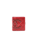 thumbnail Cambon CC Bifold Quilted Lambskin Wallet Red - L'UXE LINK
